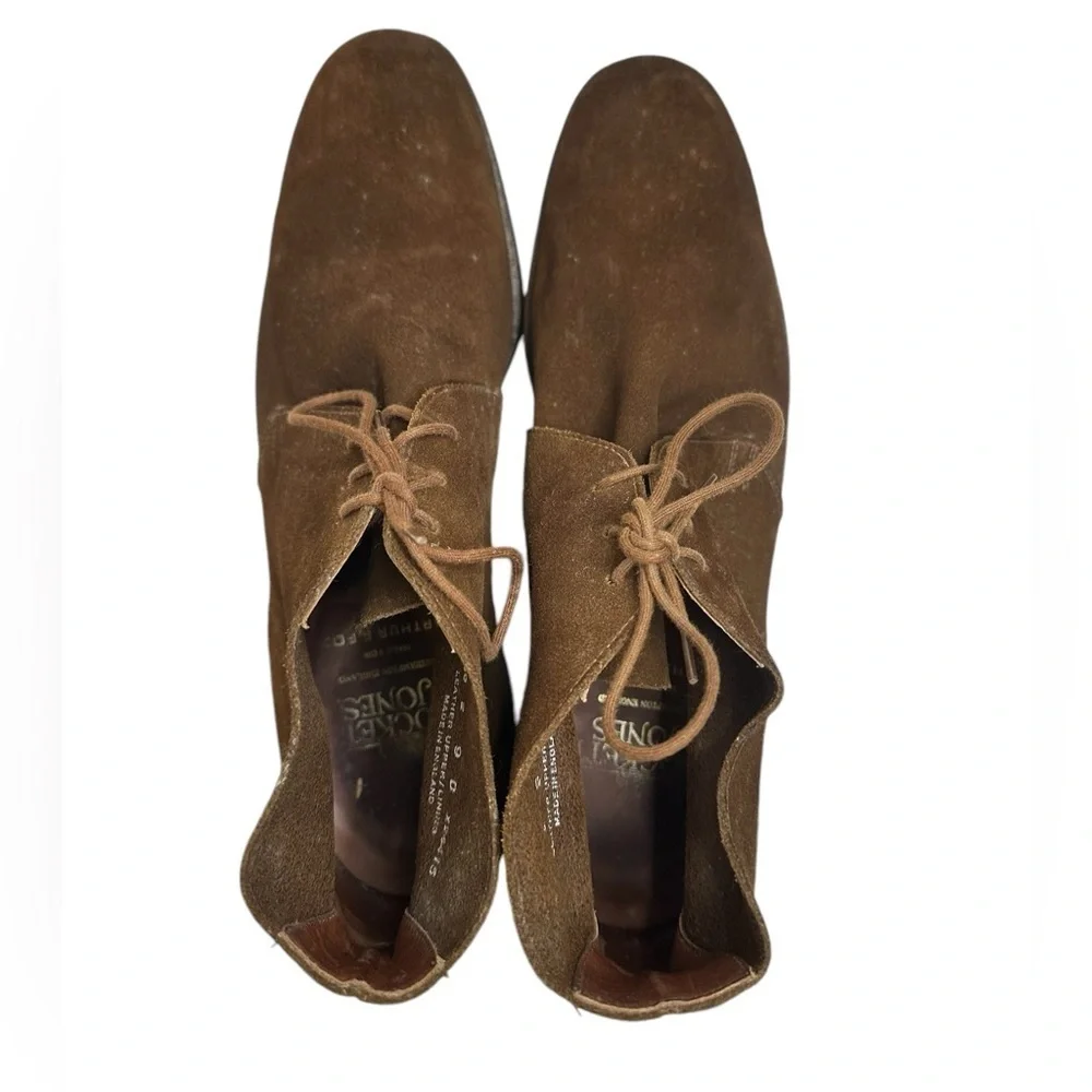 CROCKETT & JONES for Barneys New York CHUKKA BOOT LIGHT snuff SUEDE LEATHER SOLE